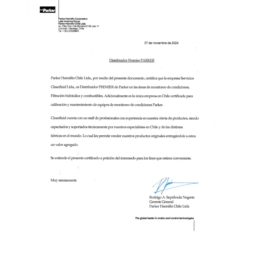 Carta Distribuidor Premier